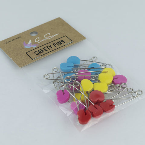 Heart Shaped Safety Pins - Eversewn